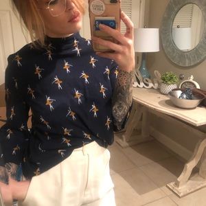 ⚜️Navy Blue Ballerina Blouse⚜️